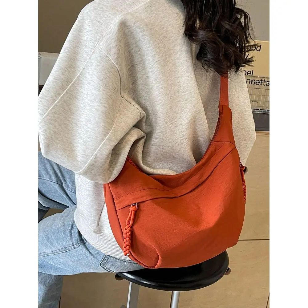Peach Tree Washed Crinkled Nylon Crossbody Shoulder Bag, Dumpling Crescent Shape, Fashion Minimalist Solid Color, Large Capacit
Peach Tree Washed Crinkled Nylon Crossbody Shoulder Bag, Dumpling Crescent Shape, Fashion Minimalist Solid Color, Large Capacit