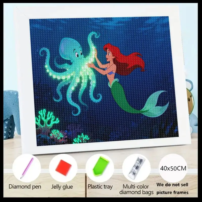 1PC Magical Mermaid & Glowing Octopus 5D Full Drill Diamond Painting Kit, DIY Under The Sea Ocean Fantasy Crystal Rhinestone Art
1PC Magical Mermaid & Glowing Octopus 5D Full Drill Diamond Painting Kit, DIY Under The Sea Ocean Fantasy Crystal Rhinestone Art