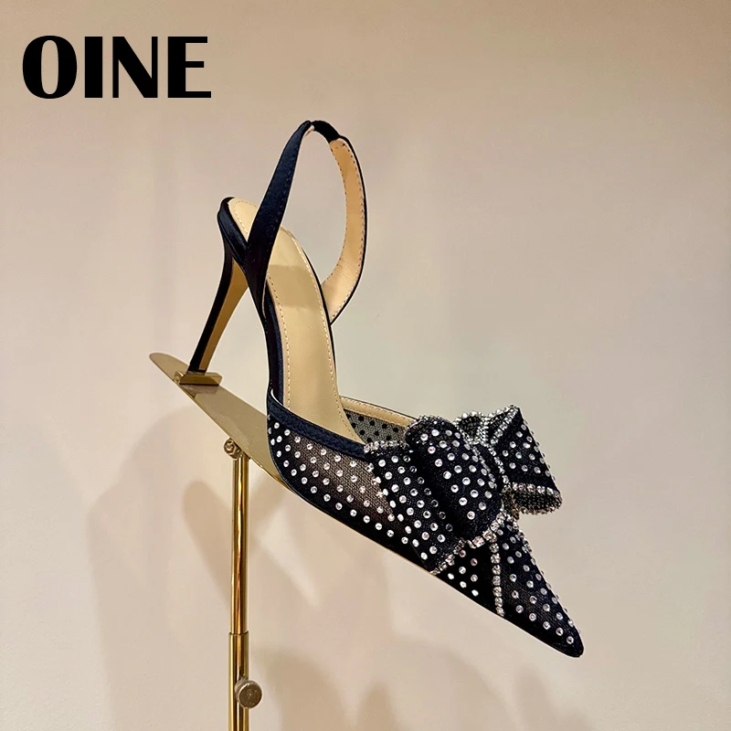 OINE Designer Shoes High Heels Butterfly-Knot Best Quality Flats Women Shoes Sexy Pointed Toe Silk Rhinestones Pumps For Women
OINE Designer Shoes High Heels Butterfly-Knot Best Quality Flats Women Shoes Sexy Pointed Toe Silk Rhinestones Pumps For Women