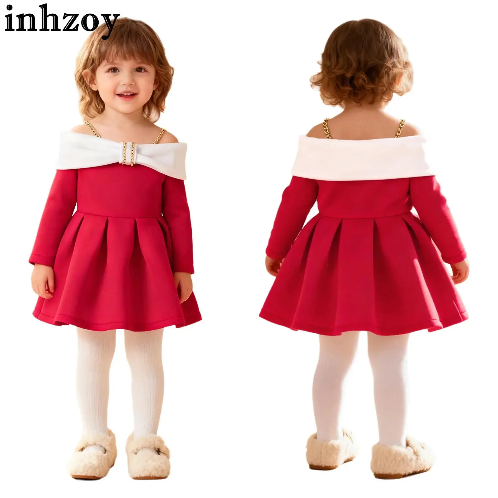 Baby Girls Long Sleeve Big Bow Princess Dress Off Shoulder Artificial Pearls Ball Gown Pageant Wedding Birthday Party Costume
Baby Girls Long Sleeve Big Bow Princess Dress Off Shoulder Artificial Pearls Ball Gown Pageant Wedding Birthday Party Costume