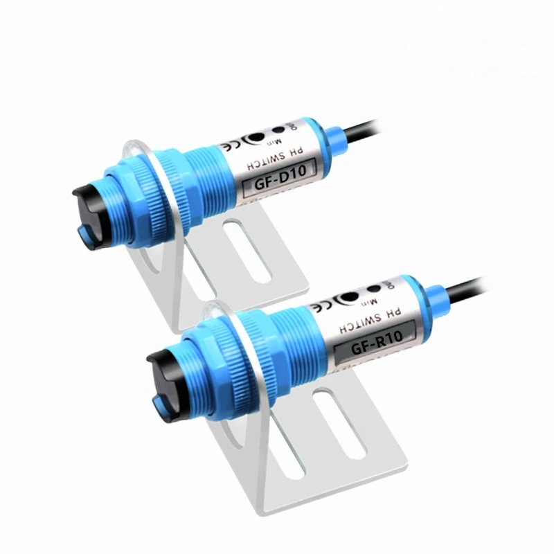 Photoelectric sensor GF object detection, plastic cylinder M18, mirror reflection
Photoelectric sensor GF object detection, plastic cylinder M18, mirror reflection