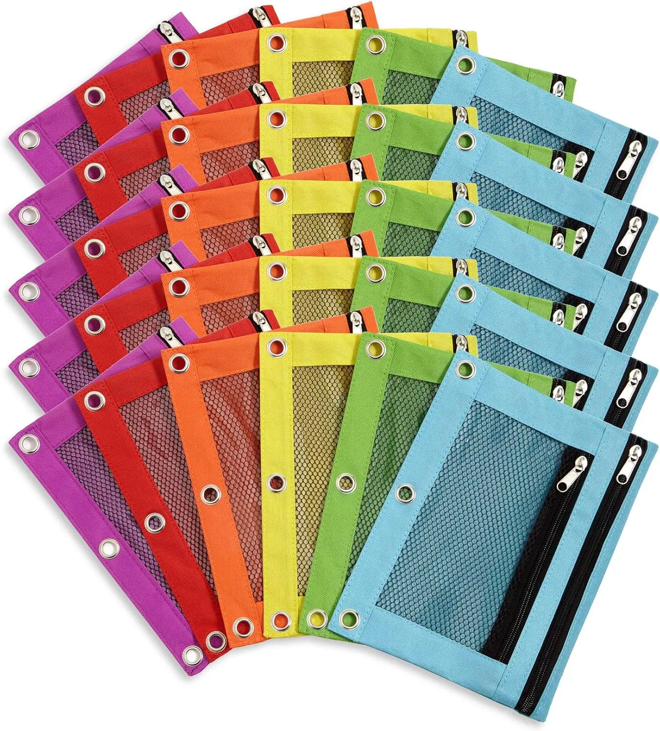 30 Pack Pencil Pouches in 6 Colors, Durable Cloth Zipper Binder Pouch for School Supplies
30 Pack Pencil Pouches in 6 Colors, Durable Cloth Zipper Binder Pouch for School Supplies