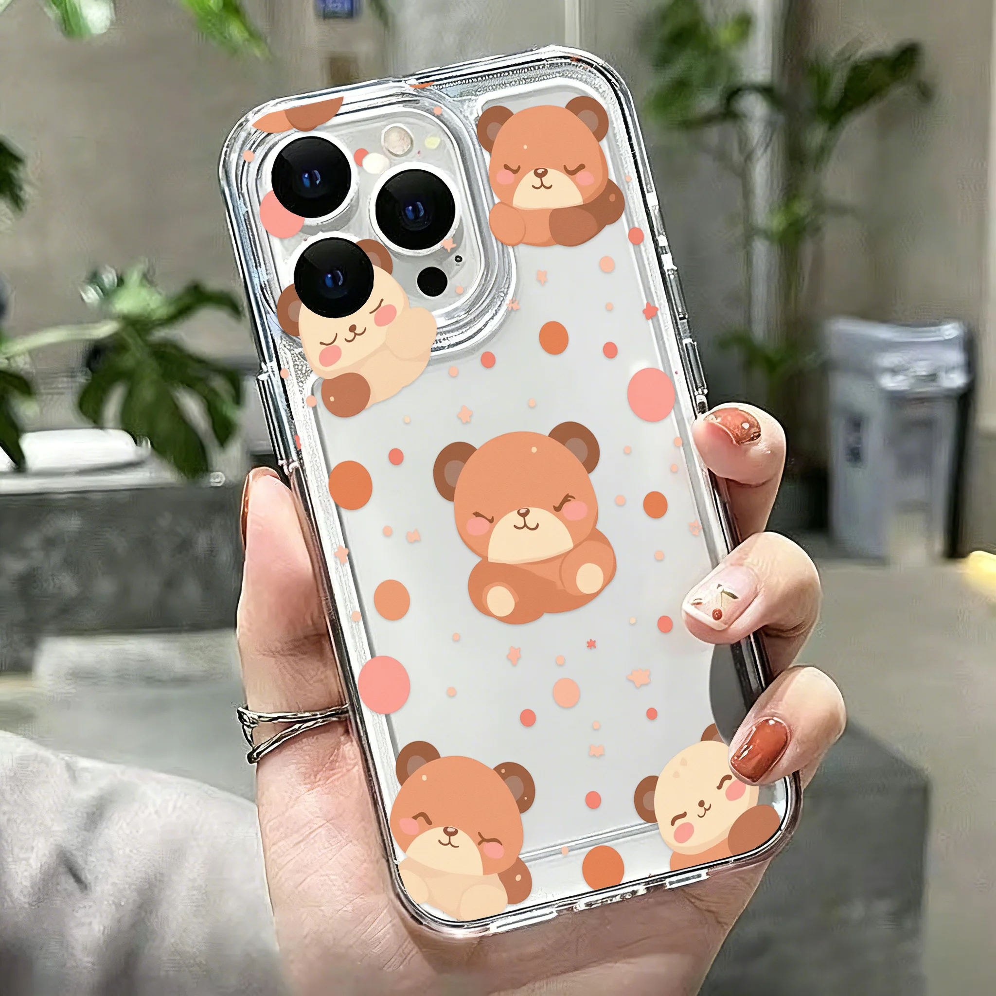 Cute Floral Bear Transparent Phone Case, Kawaii Lovely Teddy Shockproof Protective Shell Fit All IPhone Series 11-17 Pro Max XS
Cute Floral Bear Transparent Phone Case, Kawaii Lovely Teddy Shockproof Protective Shell Fit All IPhone Series 11-17 Pro Max XS