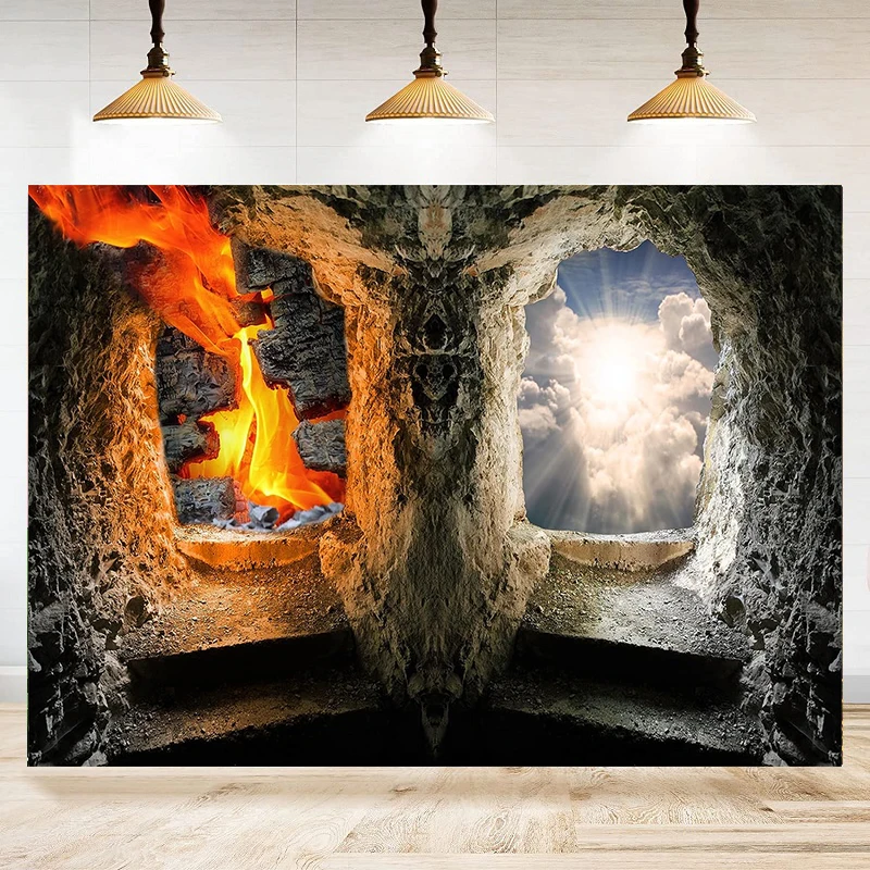 Miniso Jesus Christ Graphy Backdrop Stairs To Heaven Hell Angels Devils Stone Cave Gate Background Religious Party Decor Banner
Miniso Jesus Christ Graphy Backdrop Stairs To Heaven Hell Angels Devils Stone Cave Gate Background Religious Party Decor Banner