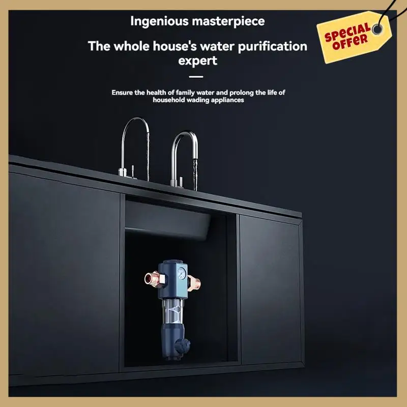 Classy-Cleaning Pre Filter With Pressure Gauge 360° High-Pressure Backwash Filtration System Reusable Whole House Filter 6-Point
Classy-Cleaning Pre Filter With Pressure Gauge 360° High-Pressure Backwash Filtration System Reusable Whole House Filter 6-Point