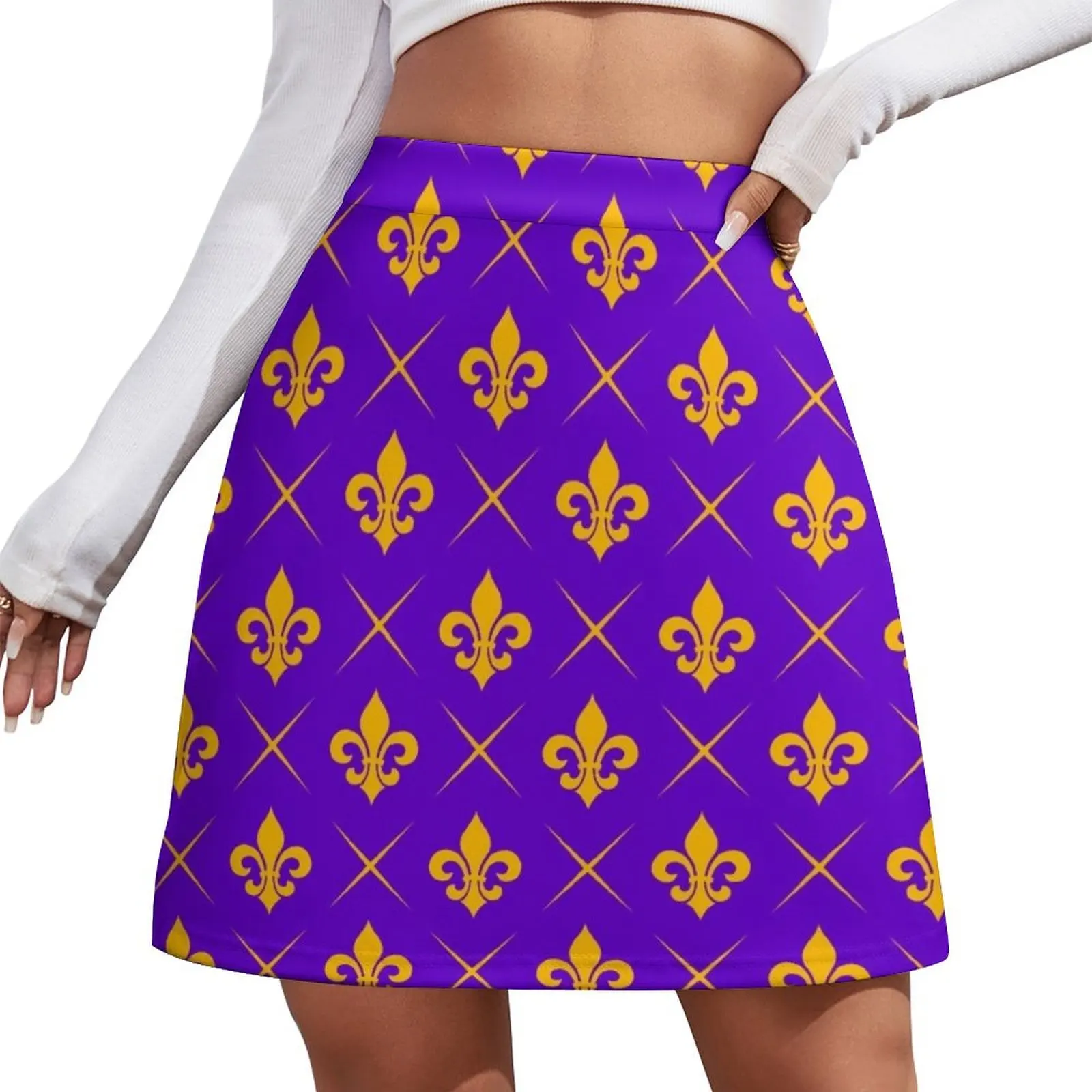Fleur de lis: purple and gold pattern Mini Skirt girls skirt Female skirt cosplay Mini
Fleur de lis: purple and gold pattern Mini Skirt girls skirt Female skirt cosplay Mini