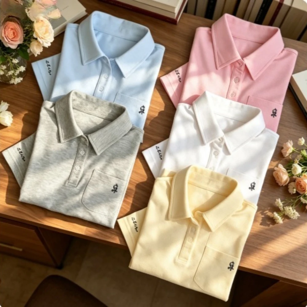 College Style JK Uniform, Solid Color Short Sleeve POLO Shirt, Spring Summer School Uniform for Women, Cosplay & Daily Wear
College Style JK Uniform, Solid Color Short Sleeve POLO Shirt, Spring Summer School Uniform for Women, Cosplay & Daily Wear