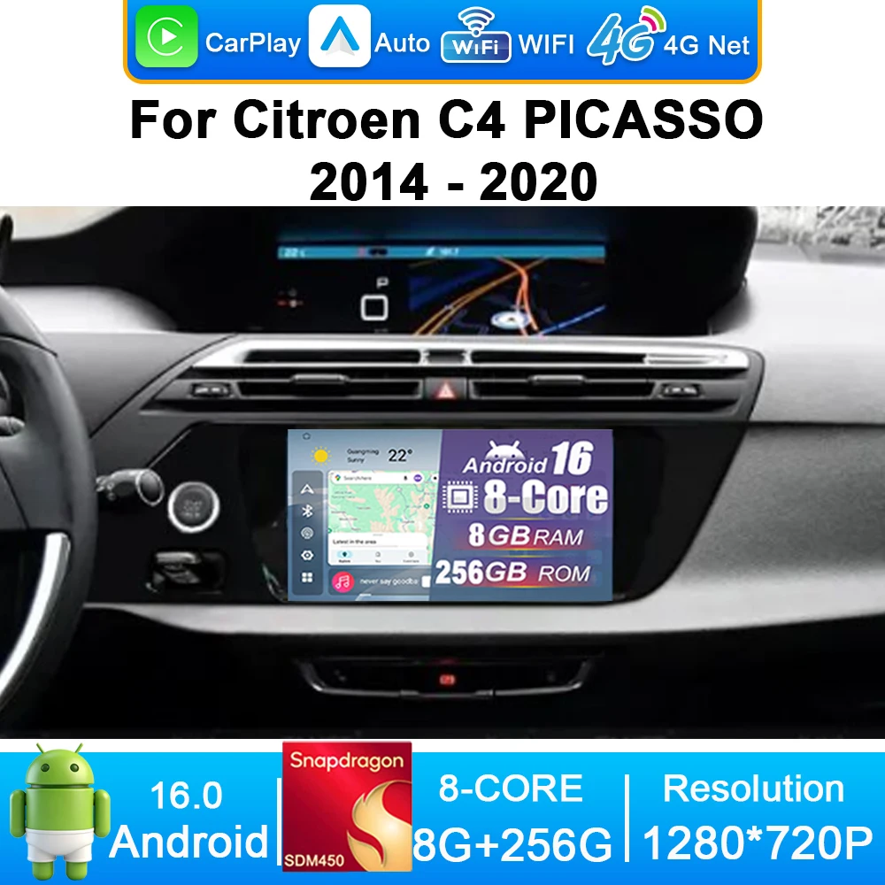 For Citroen C4 PICASSO 2014 - 2020 Qualcomm 8 Core Car Radio Video Audio WIFI Multimedia Player Split Screen GPS Navi DSP Stereo
For Citroen C4 PICASSO 2014 - 2020 Qualcomm 8 Core Car Radio Video Audio WIFI Multimedia Player Split Screen GPS Navi DSP Stereo