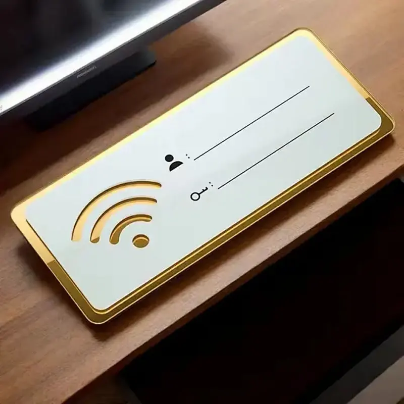 Wifi Password Sign Acrylic Wifi Sign Wifi Board Fall Resistance Self-adhesive Wifi Sign Board Wear-resistant For Cafe Hotel
Wifi Password Sign Acrylic Wifi Sign Wifi Board Fall Resistance Self-adhesive Wifi Sign Board Wear-resistant For Cafe Hotel