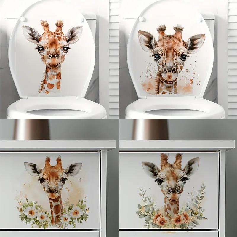KT391# Giraffe in Flowers Toilet Stickers, Bright Wall for Home, Cabinet, Door,Refrigerator Decoration, Vinyl Car Decals, Art Wa
KT391# Giraffe in Flowers Toilet Stickers, Bright Wall for Home, Cabinet, Door,Refrigerator Decoration, Vinyl Car Decals, Art Wa