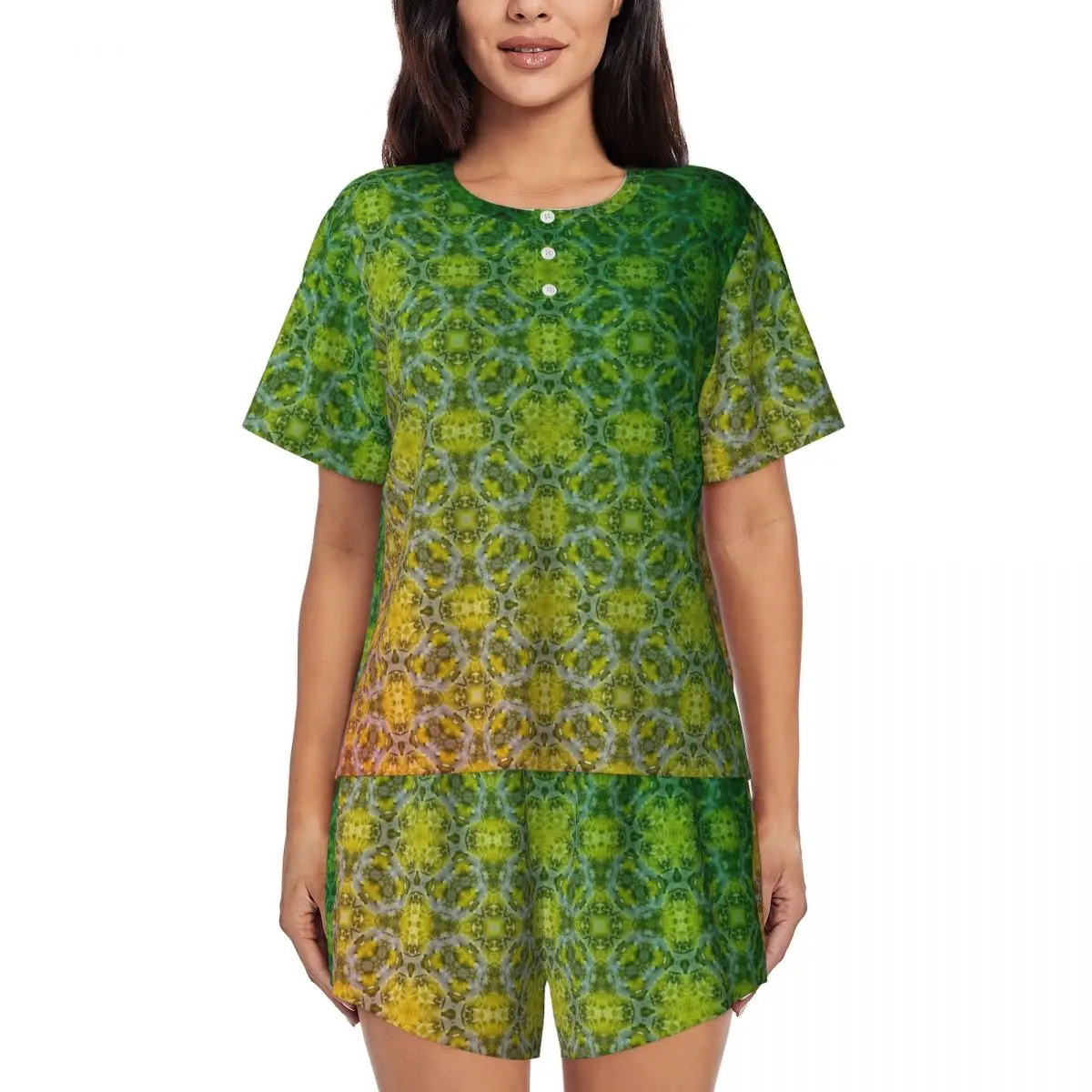 Красные, зеленые пижамы с эффектом омбре, женские пижамы в стиле ретро с принтом в стиле ретро, весенние пижамные комплекты с короткими рукавами из двух предметов для комнаты с круглым вырезом и графикой
Красные, зеленые пижамы с эффектом омбре, женские пижамы в стиле ретро с принтом в стиле ретро, весенние пижамные комплекты с короткими рукавами из двух предметов для комнаты с круглым вырезом и графикой