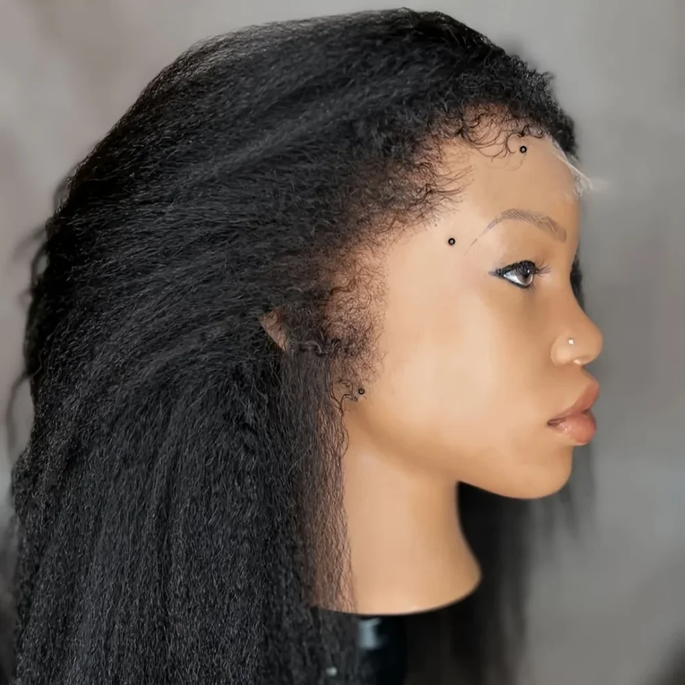 Yaki 26 inch Soft black 180 Density Kinky straight Lace Front Wig For Women With Baby Hair Synthetic Preplucked Glueless Daily
Yaki 26 inch Soft black 180 Density Kinky straight Lace Front Wig For Women With Baby Hair Synthetic Preplucked Glueless Daily