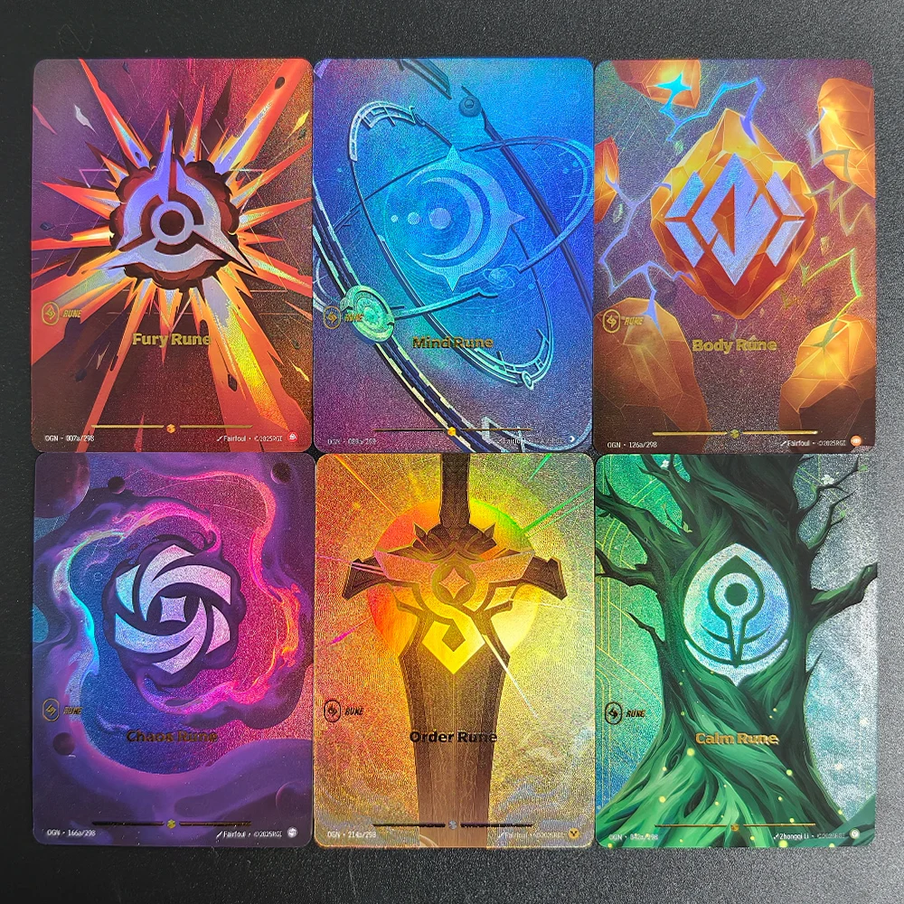 Proxy Riftbound League of Legends Trading Card Game Origins OGN Chaos Fury Calm Mind Body Order Rune Collection Card
Proxy Riftbound League of Legends Trading Card Game Origins OGN Chaos Fury Calm Mind Body Order Rune Collection Card
