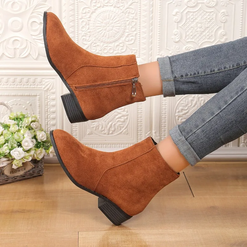 Chunky Suede Women Ankle Boots Winter Eleglant Mid Heels Casual Shoes Woman 2024 Trend Pumps Walking Fashion Goth Botas Mujer
Chunky Suede Women Ankle Boots Winter Eleglant Mid Heels Casual Shoes Woman 2024 Trend Pumps Walking Fashion Goth Botas Mujer