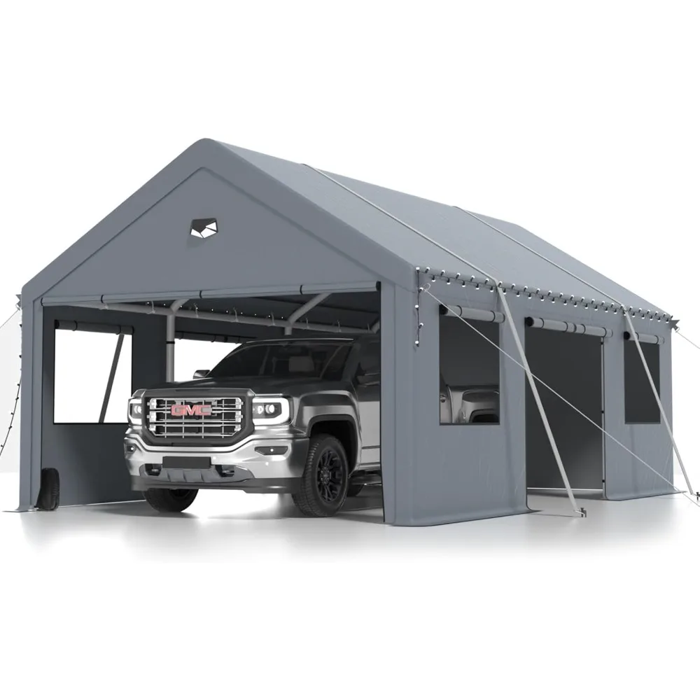 Carports 12X20 Heavy Duty,Portable Car Port Garage,Carport Canopy with Side Doors,Outdoor Car Shelter All Weather
Carports 12X20 Heavy Duty,Portable Car Port Garage,Carport Canopy with Side Doors,Outdoor Car Shelter All Weather