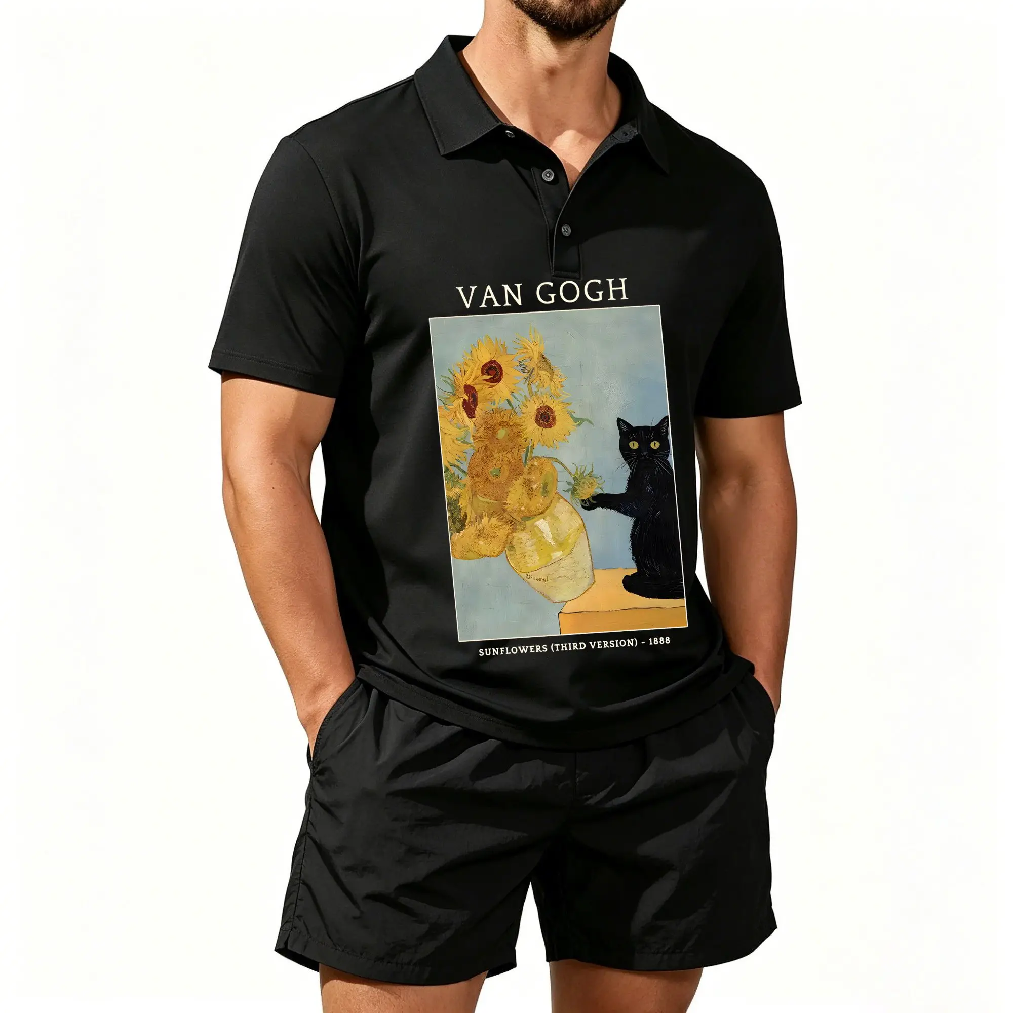 Men's Short-Sleeved Polo Set, Print: Vintage Botanical Illustration, Suitable for Everyday Wear and Outdoor Activities, Soft and Breathable Fabric, Machine Washable
Men's Short-Sleeved Polo Set, Print: Vintage Botanical Illustration, Suitable for Everyday Wear and Outdoor Activities, Soft and Breathable Fabric, Machine Washable