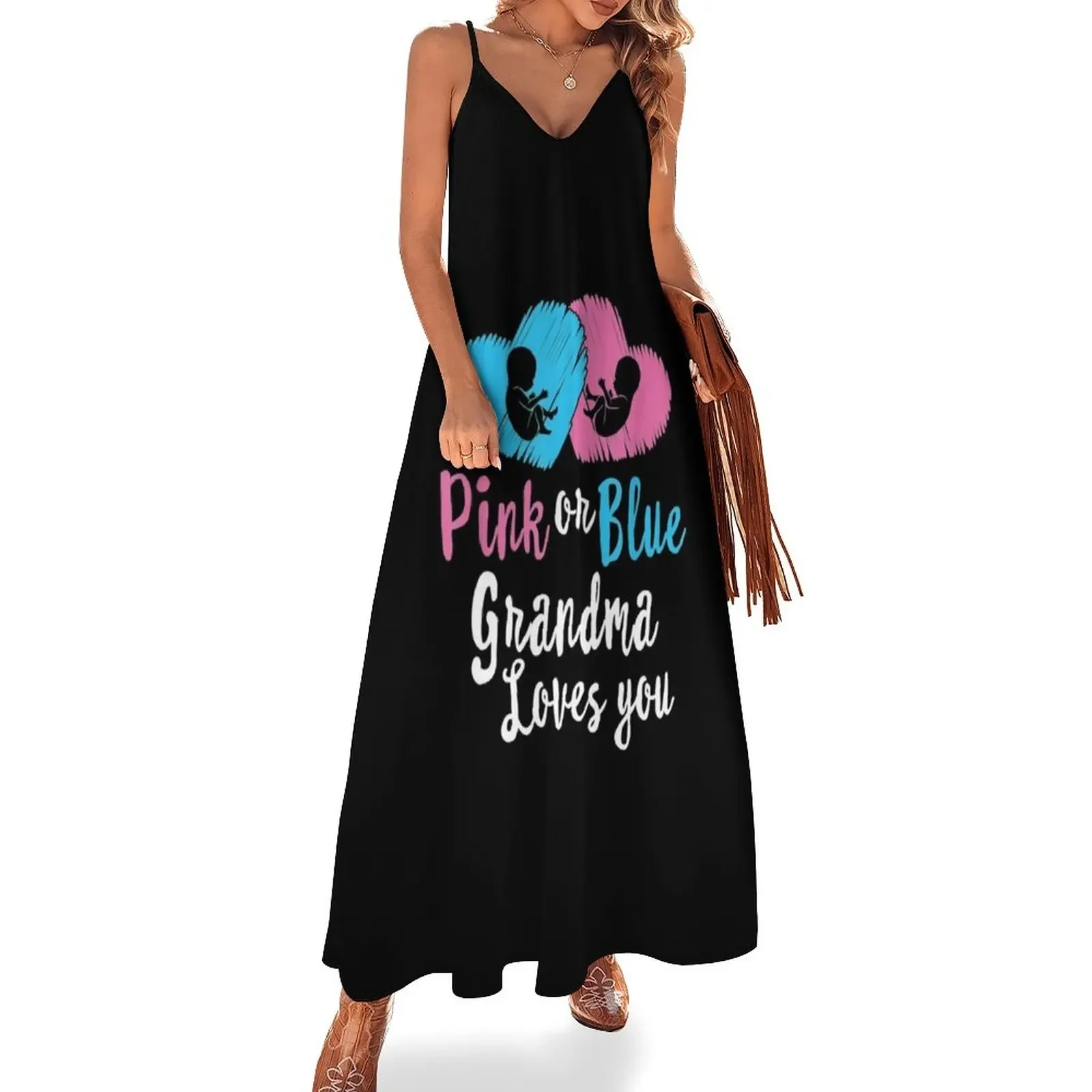 Pink or Blue Grandma Loves You Gender Reveal Baby Shower Sleeveless Dress women long dresses long dress women summer
Pink or Blue Grandma Loves You Gender Reveal Baby Shower Sleeveless Dress women long dresses long dress women summer