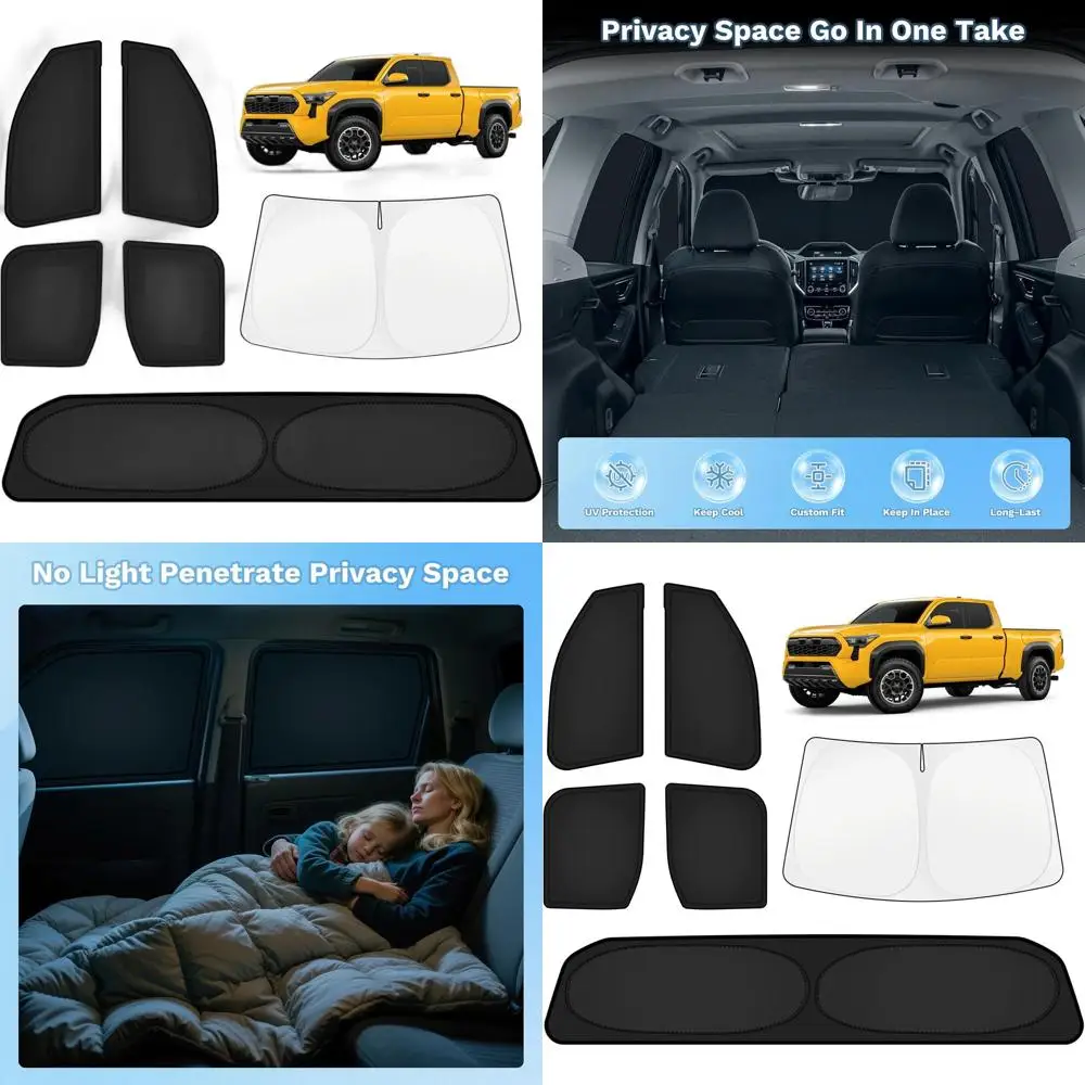 Universal Vehicle Sunshades Set - UV Block, Privacy, Camping, 6-Piece Window Covers
Universal Vehicle Sunshades Set - UV Block, Privacy, Camping, 6-Piece Window Covers