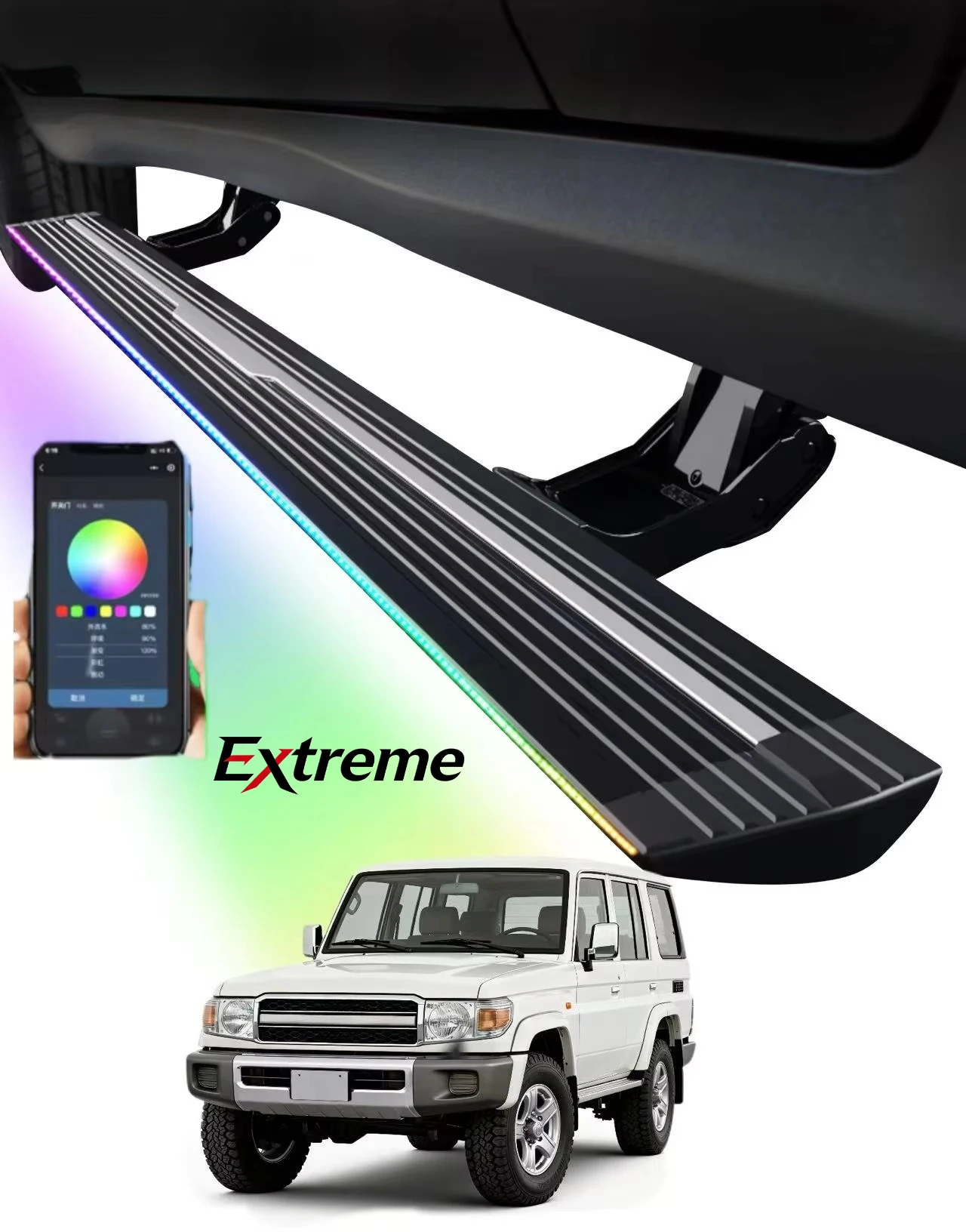 EXTREME Manufacturing Factory Side Steps Power Running Board for Toyota Land Cruiser LC76/LC79 2014+ Electric Side Step OEM/ODM
EXTREME Manufacturing Factory Side Steps Power Running Board for Toyota Land Cruiser LC76/LC79 2014+ Electric Side Step OEM/ODM