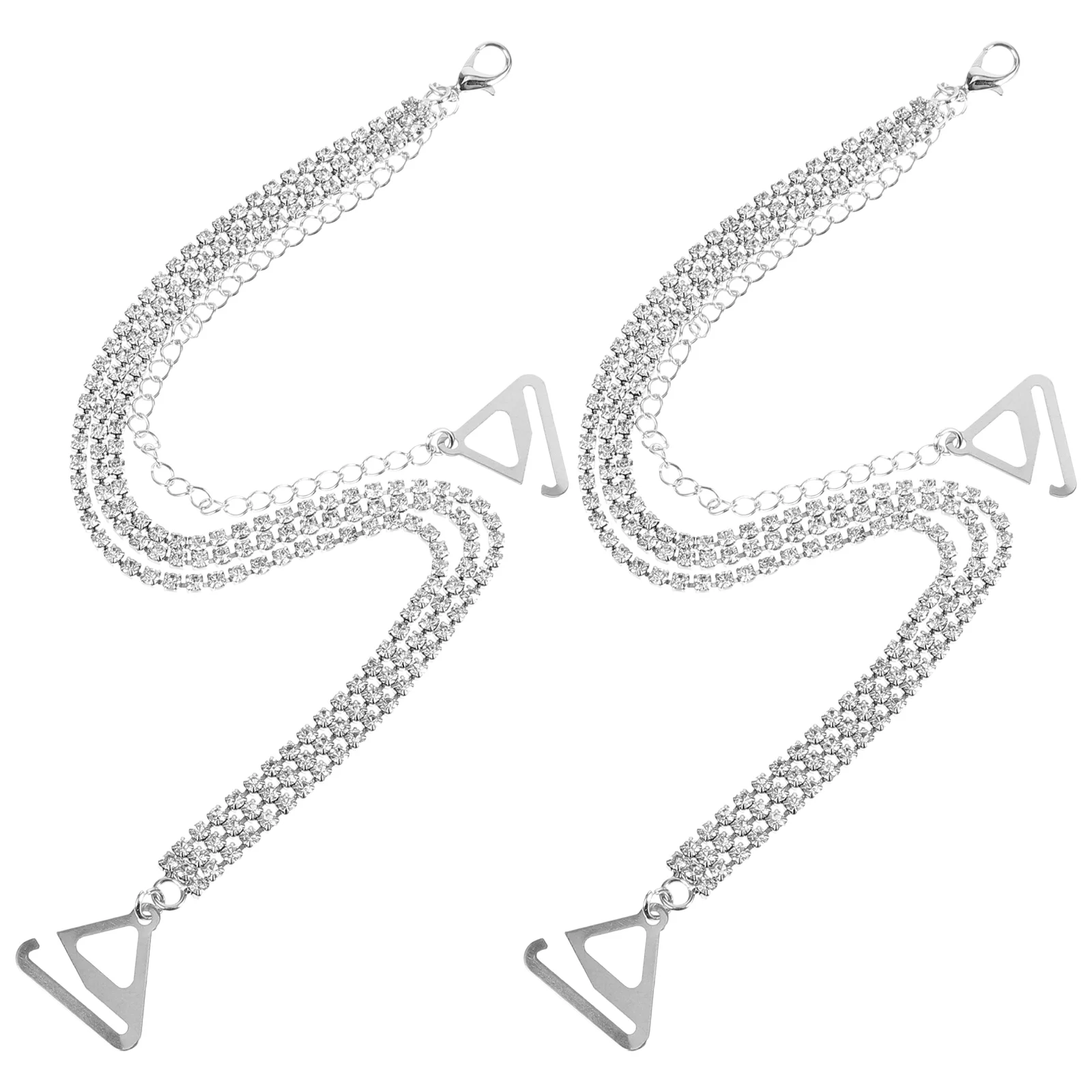 Rhinestone Bra Straps Replacement Chain Belt Silver 3 Rows Non Underwear Strap Holder Easy Install Simple Structure
Rhinestone Bra Straps Replacement Chain Belt Silver 3 Rows Non Underwear Strap Holder Easy Install Simple Structure