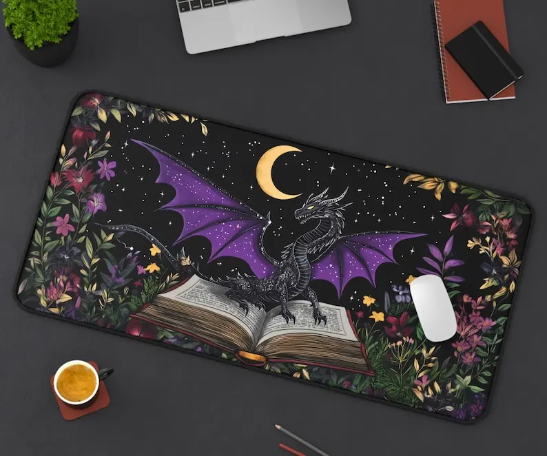 Bookish Dragon Desk Mat Fantasy Book Lover Mouse Pad Gamer Mousepad Xxl Pc Accessories Gaming Mats Extended Pad Desk Interior
Bookish Dragon Desk Mat Fantasy Book Lover Mouse Pad Gamer Mousepad Xxl Pc Accessories Gaming Mats Extended Pad Desk Interior