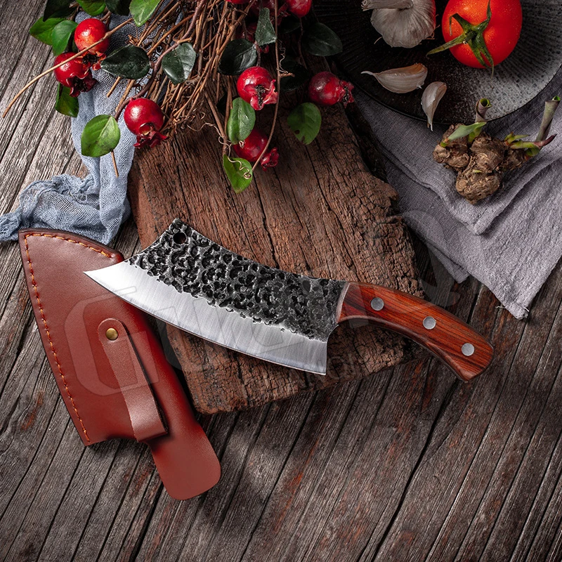 Handmade Meat Cleaver Stainless Steel Hammer Pattern Chef Knife Chopping Boning Knife Butcher Chopper Tool
Handmade Meat Cleaver Stainless Steel Hammer Pattern Chef Knife Chopping Boning Knife Butcher Chopper Tool