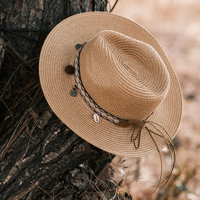 Summer Fashion Bohemian Vacation Straw Hat Women Prairie Travel Cowboy Sun Hat Retro Outdoor Travel Sun Visor Beach Hat
Summer Fashion Bohemian Vacation Straw Hat Women Prairie Travel Cowboy Sun Hat Retro Outdoor Travel Sun Visor Beach Hat