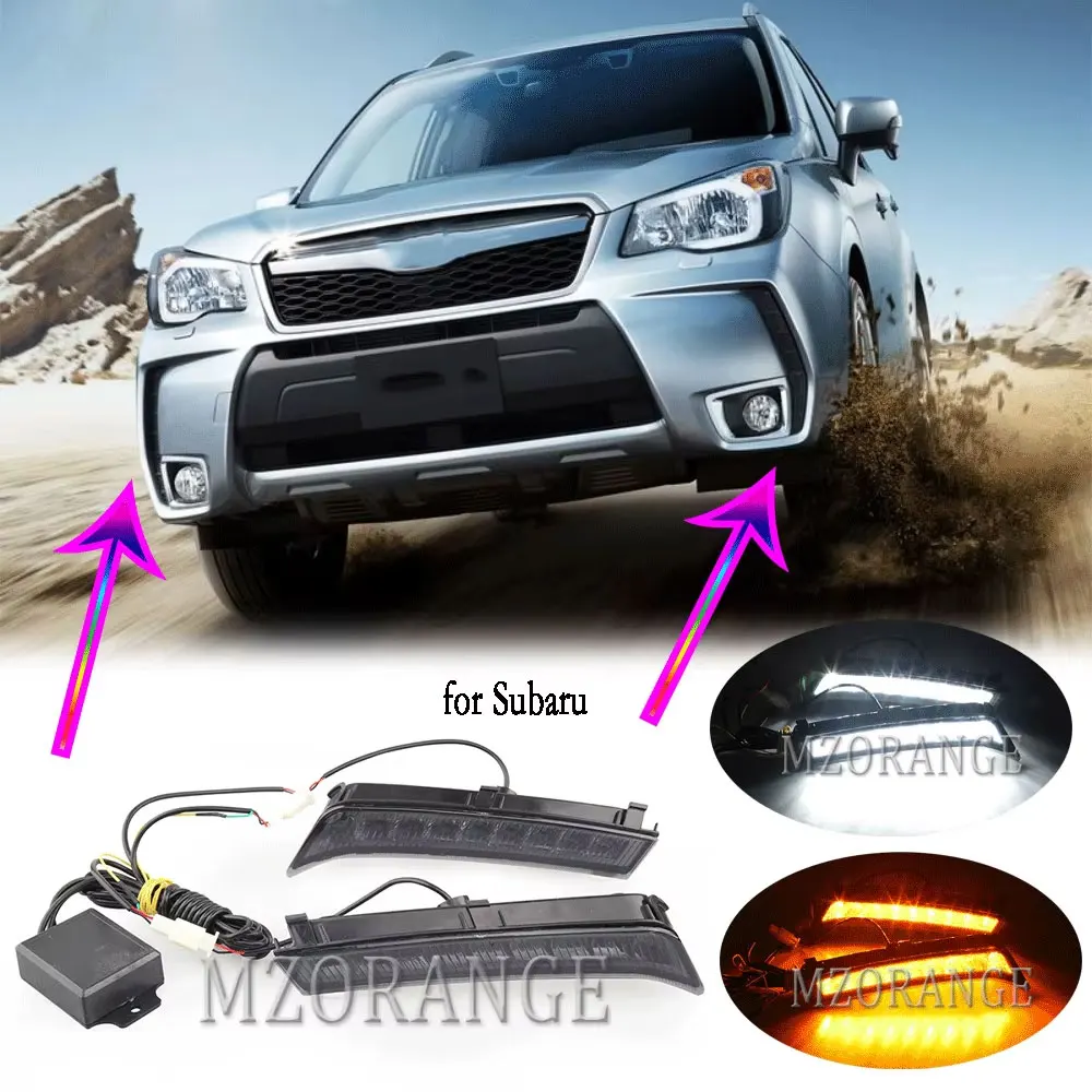 2 pcs LED DRL for Subaru Forester 2013-2018 Daytime Running Light Fog lights Headlight Turn Signal Lamp with Wire Harness
2 pcs LED DRL for Subaru Forester 2013-2018 Daytime Running Light Fog lights Headlight Turn Signal Lamp with Wire Harness