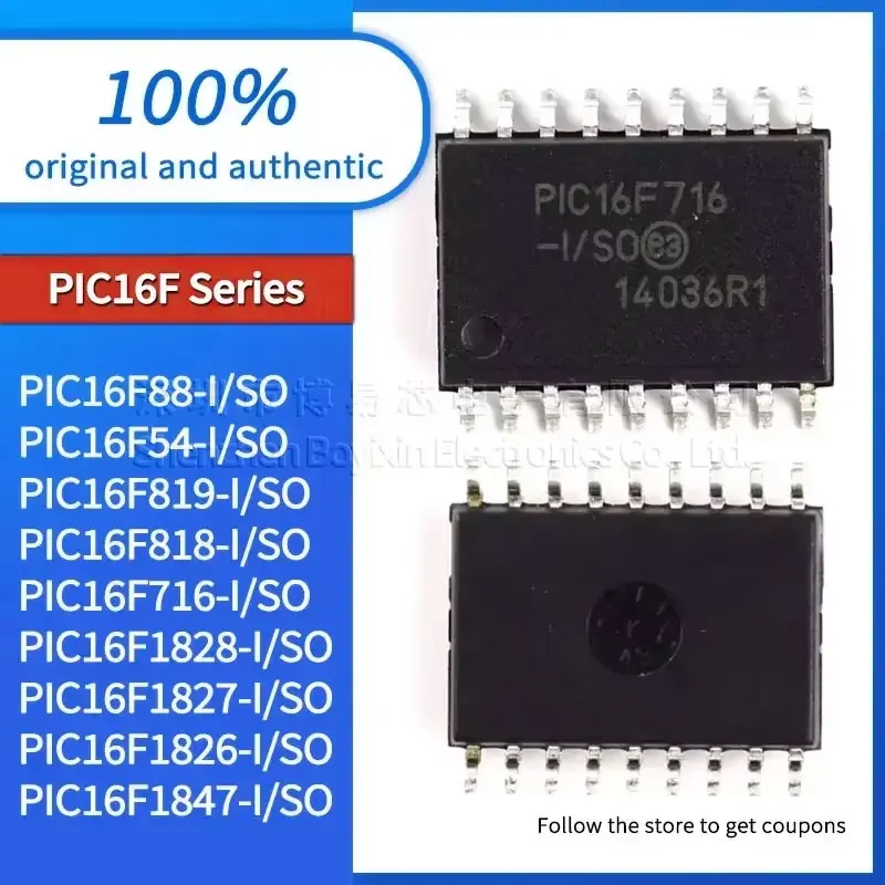 1PCS NEW PIC16F1828 PIC16F1827 PIC16F1826 PIC16F819 PIC16F818 Standard quality PIC16F716 PIC16F88 PIC16F54 PIC16F1847-I/SO
1PCS NEW PIC16F1828 PIC16F1827 PIC16F1826 PIC16F819 PIC16F818 Standard quality PIC16F716 PIC16F88 PIC16F54 PIC16F1847-I/SO