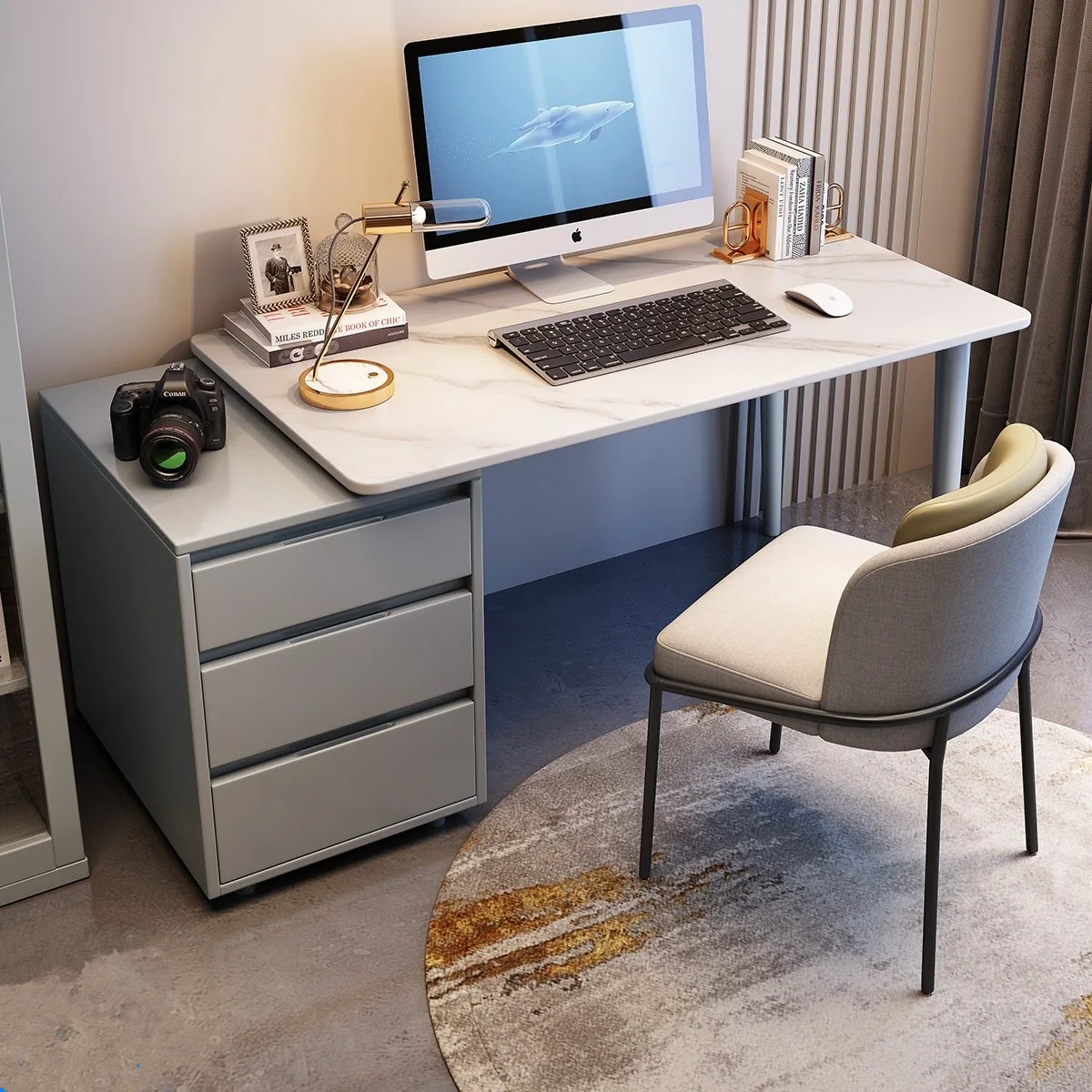 Light luxury rock slab solid wood double bookcase combination household desktop computer modern corner bedroom desk
Light luxury rock slab solid wood double bookcase combination household desktop computer modern corner bedroom desk