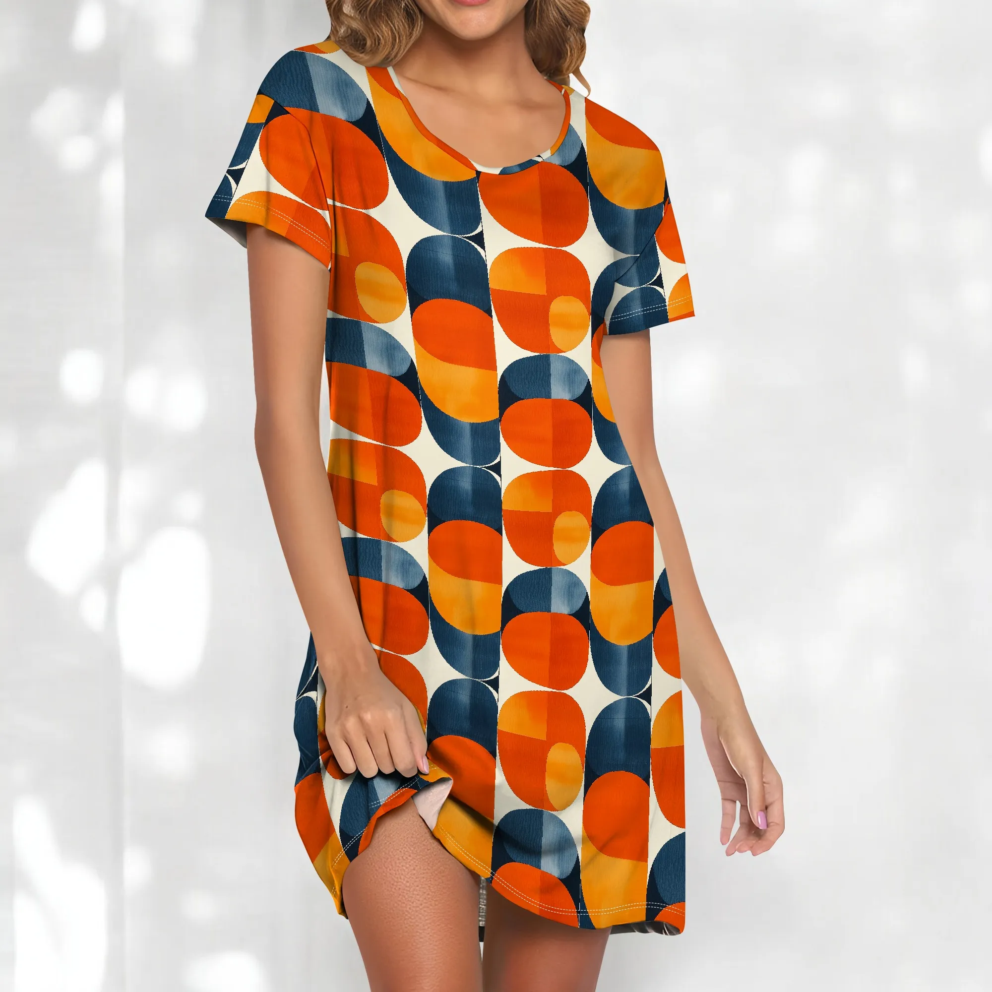 Afro Retro Geometric Print Dress S-3XL Bold Graphic T-Shirt Fit for African American Festival Style
Afro Retro Geometric Print Dress S-3XL Bold Graphic T-Shirt Fit for African American Festival Style