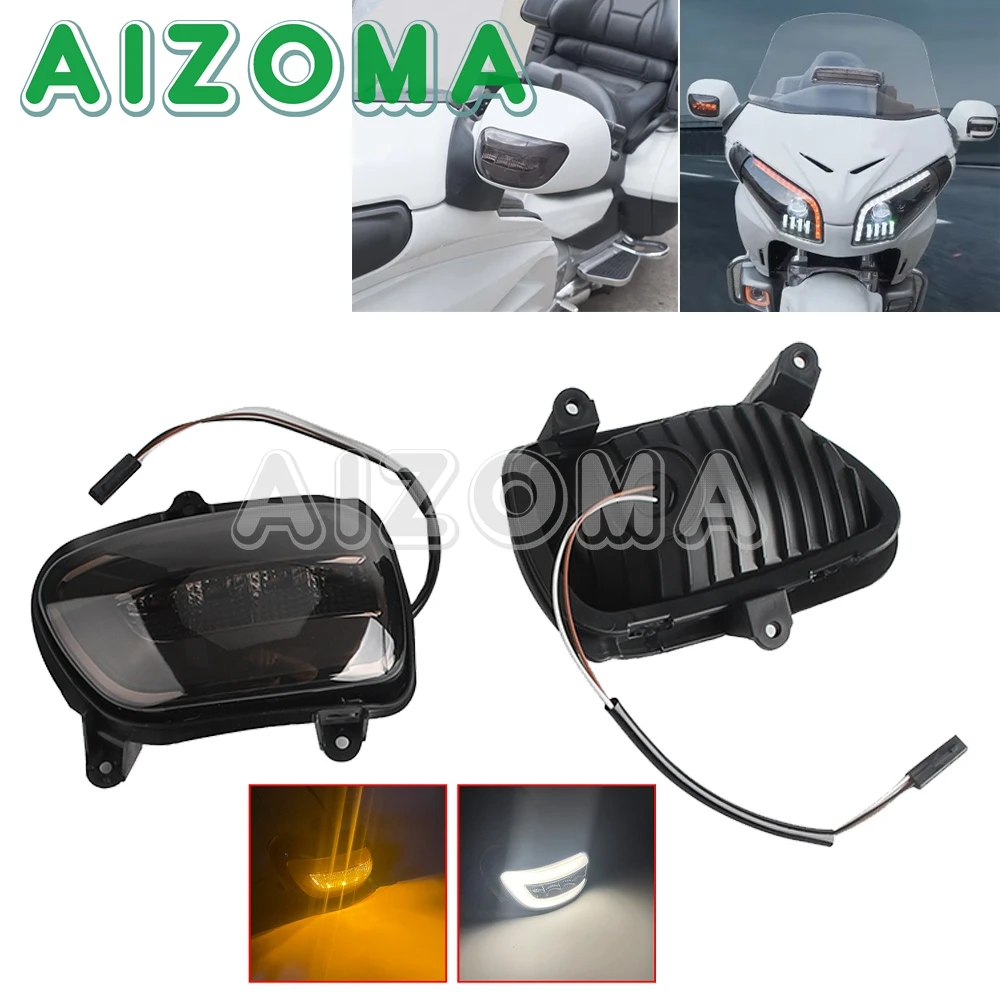 1Pair Motorcross Rearview Side Mirrors LED Turn Signals With DRL Running Light For Honda Goldwing GL1800 GL 1800 2001-2017
1Pair Motorcross Rearview Side Mirrors LED Turn Signals With DRL Running Light For Honda Goldwing GL1800 GL 1800 2001-2017