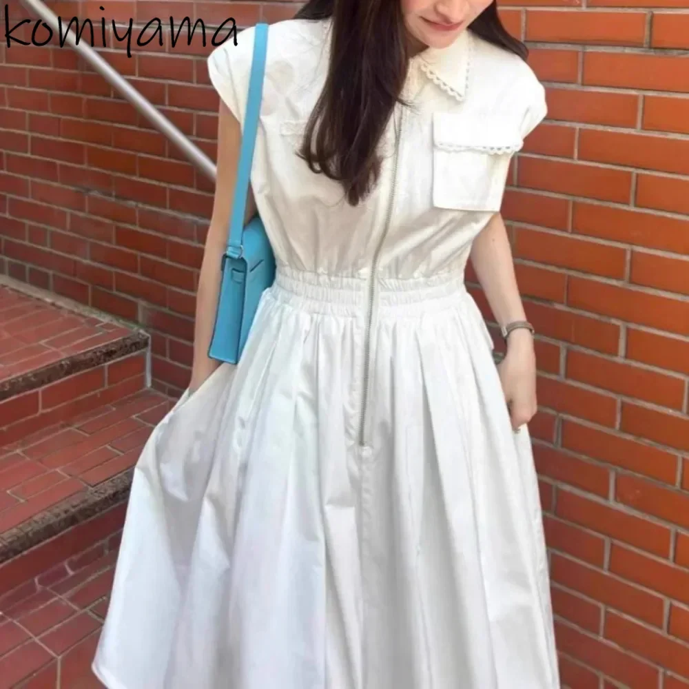 High Waist A-line Dresses Pleated Tunic Vestidos 2025 Sleeveless Dress Japanese Casual Ropa De Mujer Summer New Zip Vestido
High Waist A-line Dresses Pleated Tunic Vestidos 2025 Sleeveless Dress Japanese Casual Ropa De Mujer Summer New Zip Vestido