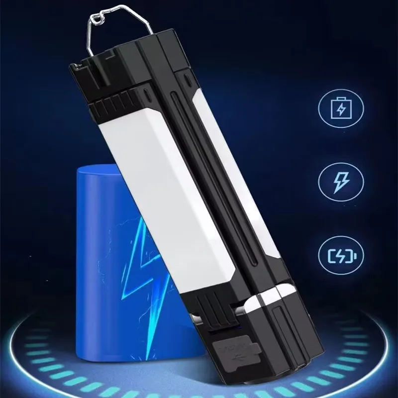 Rechargeable LED Camping Lantern with Folding LED Floodlight Portable Tent Light Multi-functional for Camping Hiking Fishing
Rechargeable LED Camping Lantern with Folding LED Floodlight Portable Tent Light Multi-functional for Camping Hiking Fishing