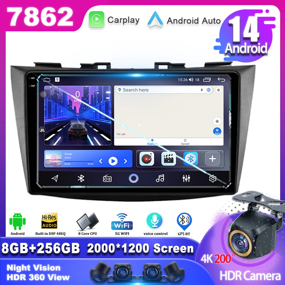 Android 14 для Suzuki SWIFT 2010-2016 Автомобильный радиоприемник Мультимедийный видеоплеер GPS 2Din Carplay Стерео DVD 4G Carplay 8-ядерный DVD Wi-Fi
Android 14 для Suzuki SWIFT 2010-2016 Автомобильный радиоприемник Мультимедийный видеоплеер GPS 2Din Carplay Стерео DVD 4G Carplay 8-ядерный DVD Wi-Fi