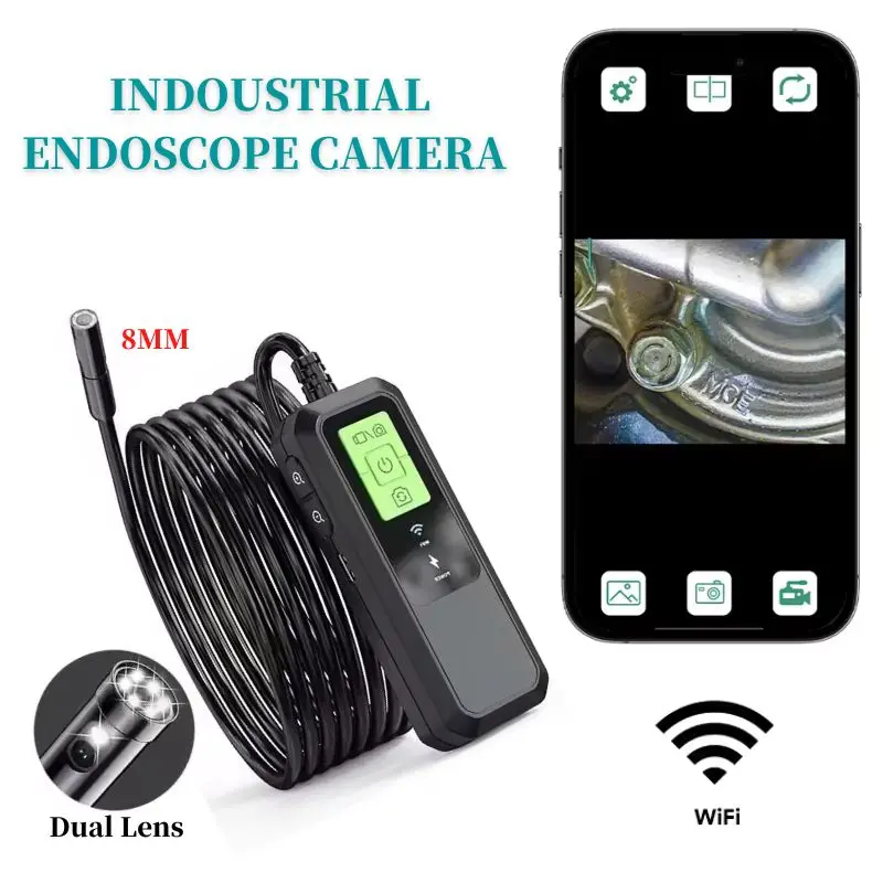 HD 2MP Industrial Endoscope Single Dual WiFi Borescope Inspection Camera IP67 Waterproof Pipeline Borescope For iPhone Android
HD 2MP Industrial Endoscope Single Dual WiFi Borescope Inspection Camera IP67 Waterproof Pipeline Borescope For iPhone Android