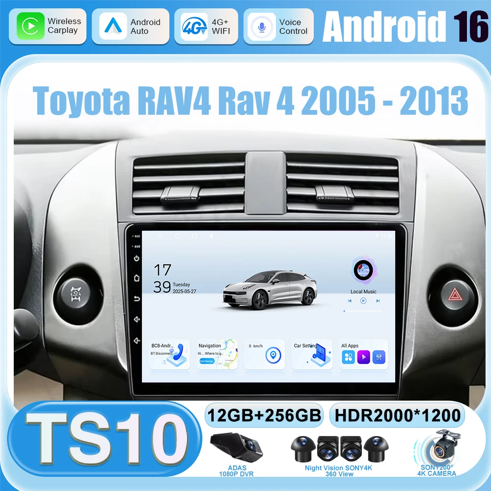5G wifi para Toyota RAV4 Rav 4 2005 - 2013 Android 16 High-performance Navigation 2din stereo Head Unit Multimedia Carplay Radio
5G wifi para Toyota RAV4 Rav 4 2005 - 2013 Android 16 High-performance Navigation 2din stereo Head Unit Multimedia Carplay Radio