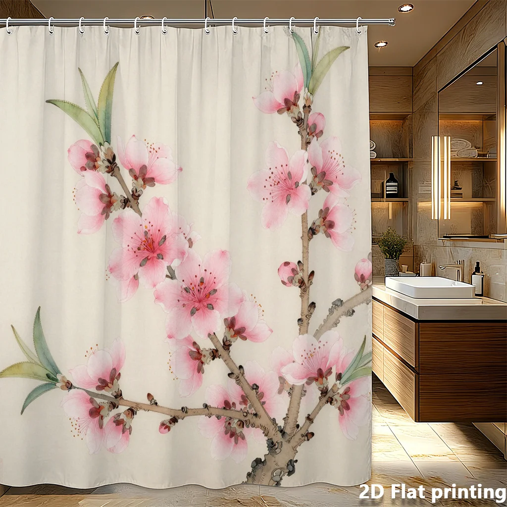 Pink Floral Cherry Blossom Shower Curtain Waterproof Bathroom Decor Tapestry Blossoms Peony Design 180x200cm
Pink Floral Cherry Blossom Shower Curtain Waterproof Bathroom Decor Tapestry Blossoms Peony Design 180x200cm
