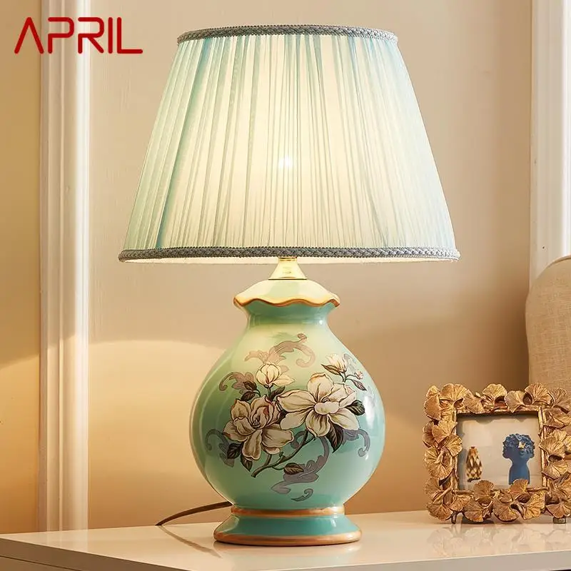 APRIL Ceramic Table Lamp LED Luxury Modern Creative Flower Pattern Desk Lights For Home Living Room Bedroom Bedside
APRIL Ceramic Table Lamp LED Luxury Modern Creative Flower Pattern Desk Lights For Home Living Room Bedroom Bedside