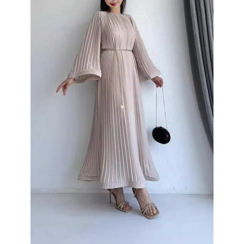 2025Fall European and American New Women's Clothes New Long Dress Elegant Pleated Bell Sleeve Long Dress Women
2025Fall European and American New Women's Clothes New Long Dress Elegant Pleated Bell Sleeve Long Dress Women