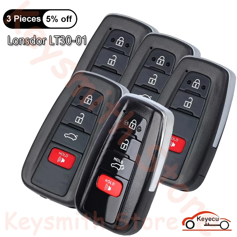Чип KEYECU 2 3 4 кнопки 4A для Toyota Corolla Cross Levin Allon Camry 2019+ Lonsdor LT30-01, универсальный смарт-брелок с дистанционным управлением
Чип KEYECU 2 3 4 кнопки 4A для Toyota Corolla Cross Levin Allon Camry 2019+ Lonsdor LT30-01, универсальный смарт-брелок с дистанционным управлением