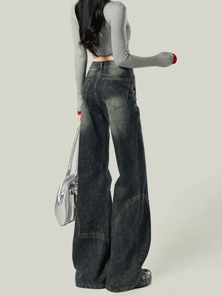 High Waist Bell Bot Denim Jeans Women's Loose Wide Leg Pants Spring Season Non-Matching Pear ape Design Casual Wear
High Waist Bell Bot Denim Jeans Women's Loose Wide Leg Pants Spring Season Non-Matching Pear ape Design Casual Wear