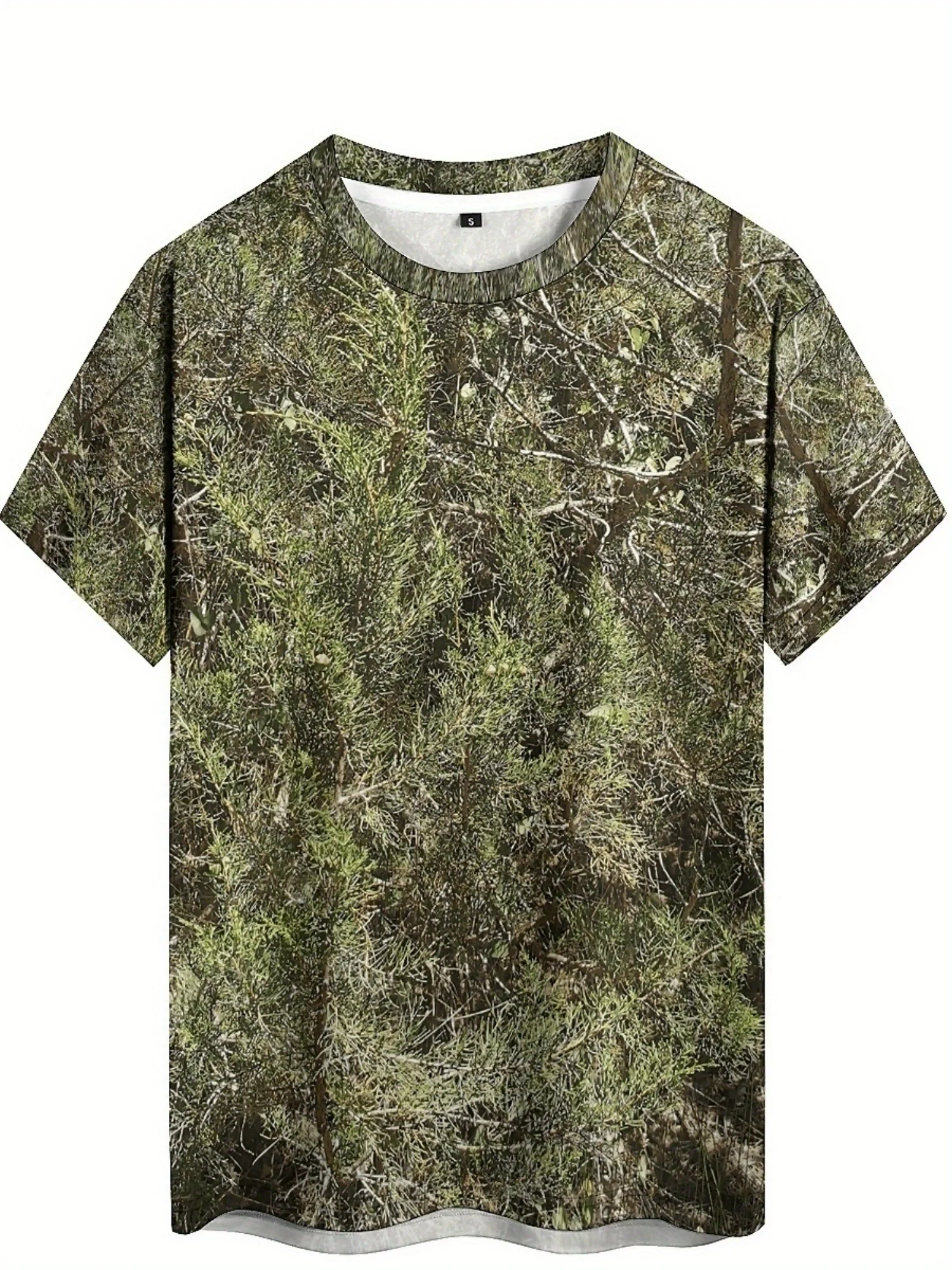 Men's Camouflage 3D Print Short Sleeve T-Shirt - Breathable, Soft Polyester Fabric, Loose Fit for Outdoor Adventures
Men's Camouflage 3D Print Short Sleeve T-Shirt - Breathable, Soft Polyester Fabric, Loose Fit for Outdoor Adventures