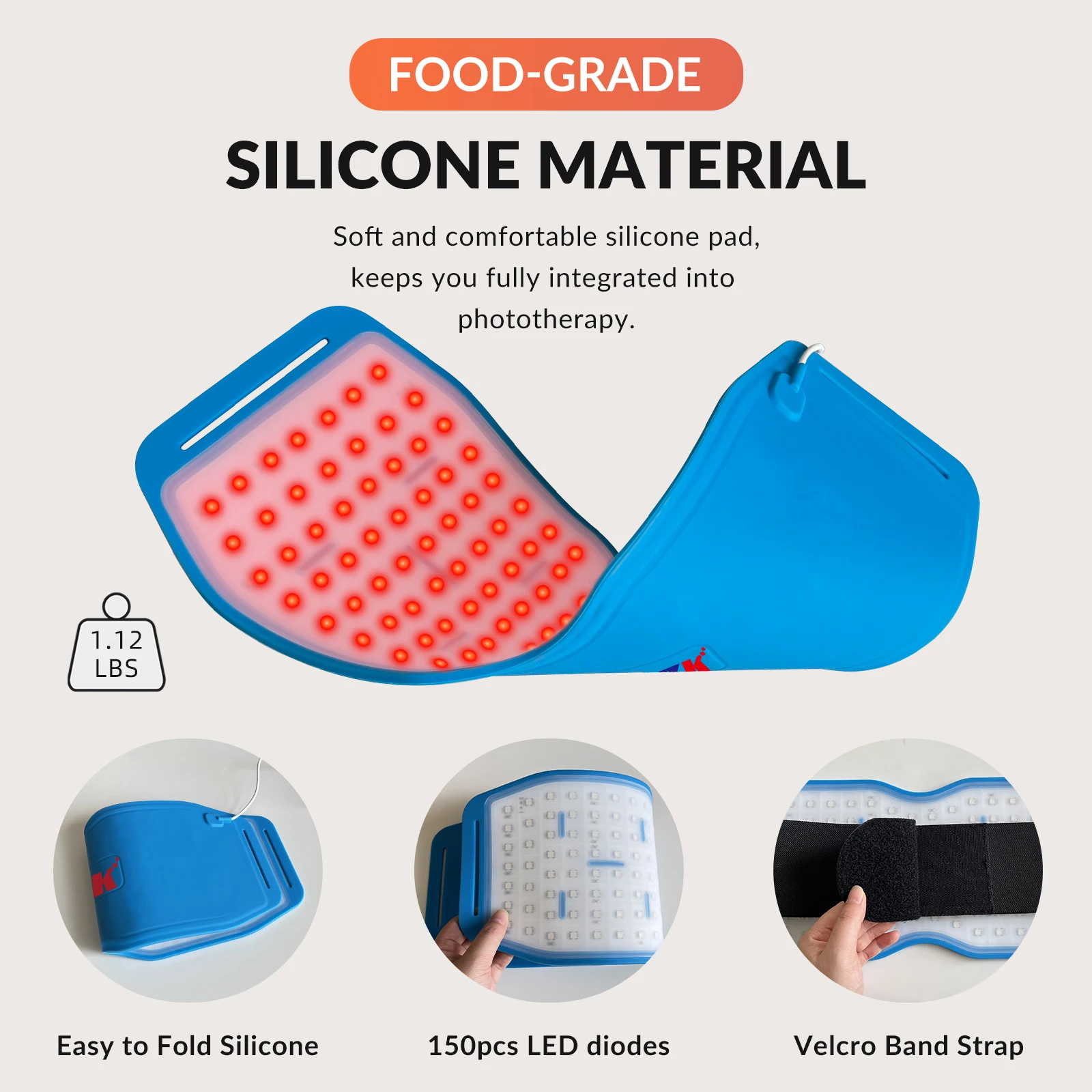 Red Light Theraputic Appliances Flexible Silicone Blanket for Body Muscle Deep Tissue Pain-relief for Neck Back Knees Hands Foot
Red Light Theraputic Appliances Flexible Silicone Blanket for Body Muscle Deep Tissue Pain-relief for Neck Back Knees Hands Foot