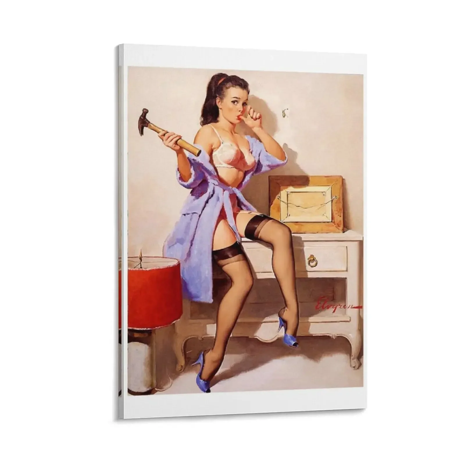 Pin-Up Girl - Elvgren - Vintage Canvas Painting room decors aesthetic bedroom decor Paintings pictures for wall
Pin-Up Girl - Elvgren - Vintage Canvas Painting room decors aesthetic bedroom decor Paintings pictures for wall