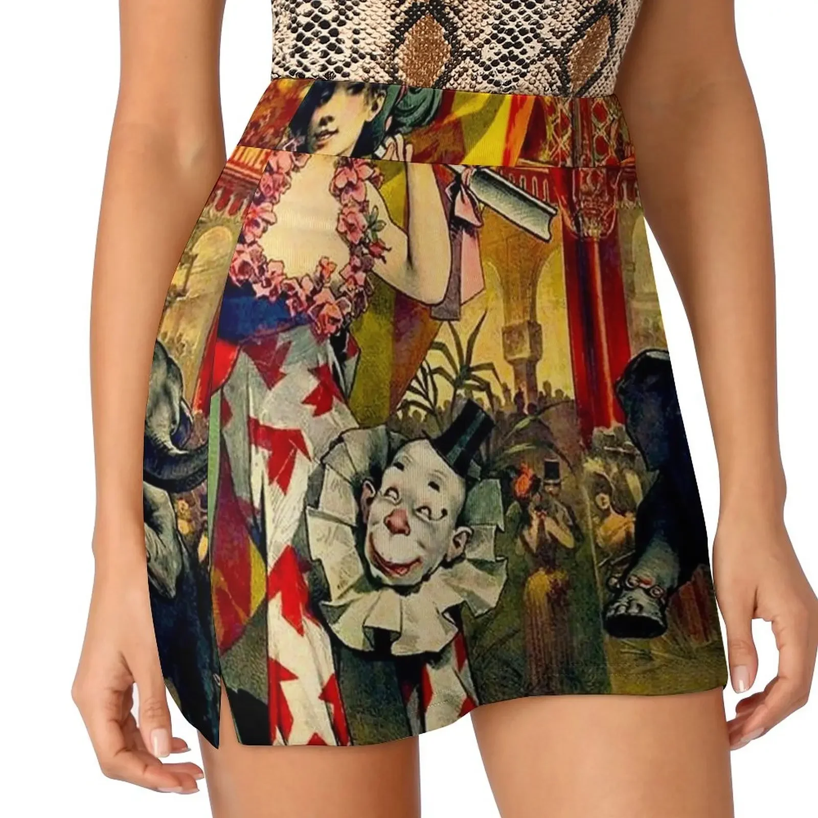 CIRCUS : Vintage 1890 Circus Advertising Print Mini Skirt skirt for women Skirt pants
CIRCUS : Vintage 1890 Circus Advertising Print Mini Skirt skirt for women Skirt pants