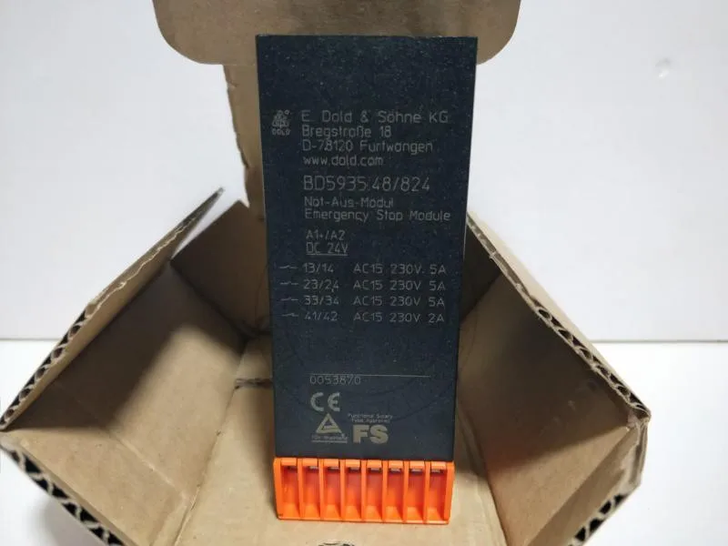 Новое оригинальное реле безопасности DOLD BD5935/BD5935.48/BD5935.48/824 точный запрос
Новое оригинальное реле безопасности DOLD BD5935/BD5935.48/BD5935.48/824 точный запрос