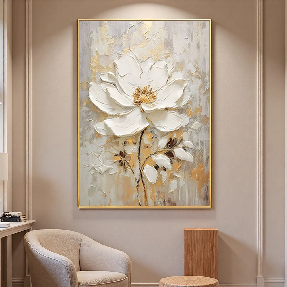 3D Textured Floral Oil Painting on Premium Linen Canvas Unframed Modern Oil Painting For Home Decor Hand-Painted Canvas Painting
3D Textured Floral Oil Painting on Premium Linen Canvas Unframed Modern Oil Painting For Home Decor Hand-Painted Canvas Painting