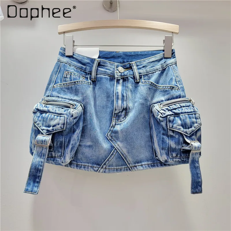 Retro 3D Pocket Mini Skirt for Women 2024 Spring Summer New Korean Style Slim Sexy Hot Girl A- Line Sheath Denim White Skirts
Retro 3D Pocket Mini Skirt for Women 2024 Spring Summer New Korean Style Slim Sexy Hot Girl A- Line Sheath Denim White Skirts
