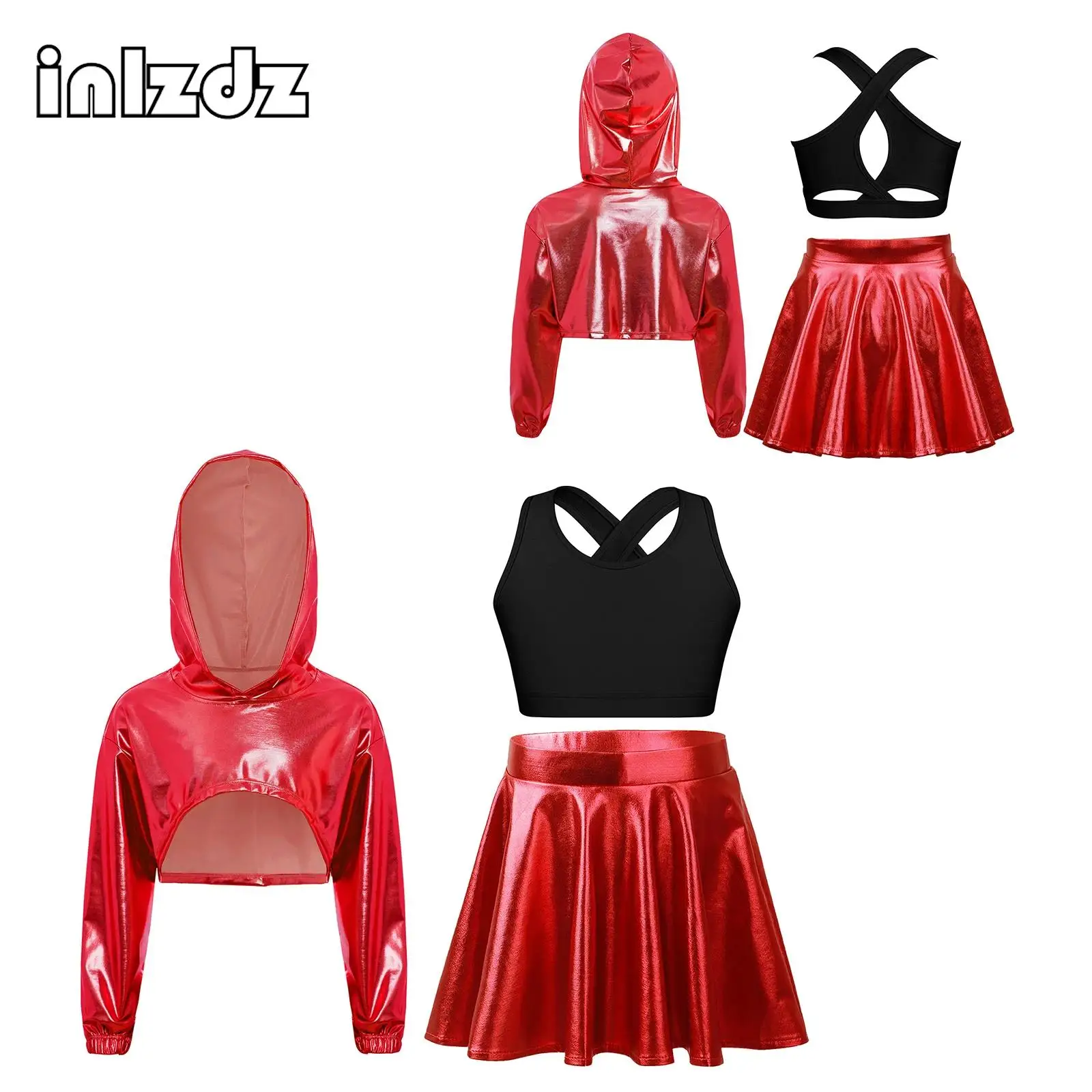 Child Girls Hip-Hop Jazz Dance Costume Long Sleeve Asymmetrical Hem Hoodie+Cropped Vest+Ruffled Skirt 3pcs Sports Dancewear Set
Child Girls Hip-Hop Jazz Dance Costume Long Sleeve Asymmetrical Hem Hoodie+Cropped Vest+Ruffled Skirt 3pcs Sports Dancewear Set